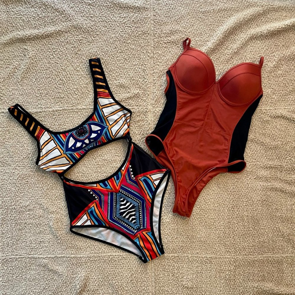 2 One-piece swimsuits SIZE XL $16.00 for BOTH*